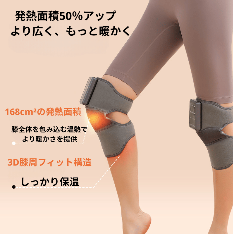 温感ひざケア DX™|温熱&振動マッサージ付き 電動ひざサポーター