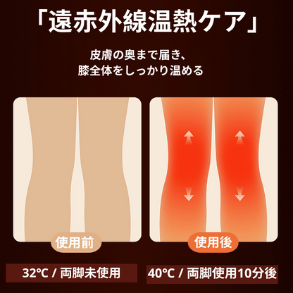 温感ひざケア DX™｜温熱＆振動マッサージ付き 電動ひざサポーター